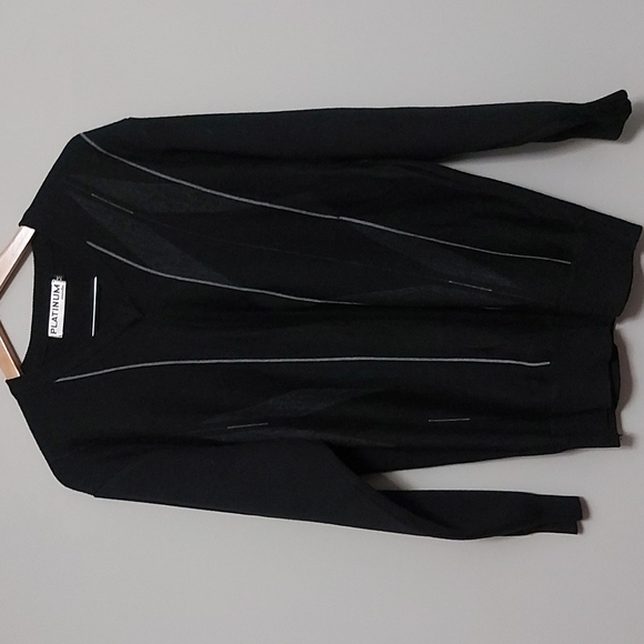 Platinum mode pullover V-neck sweater sz M - Picture 1 of 8